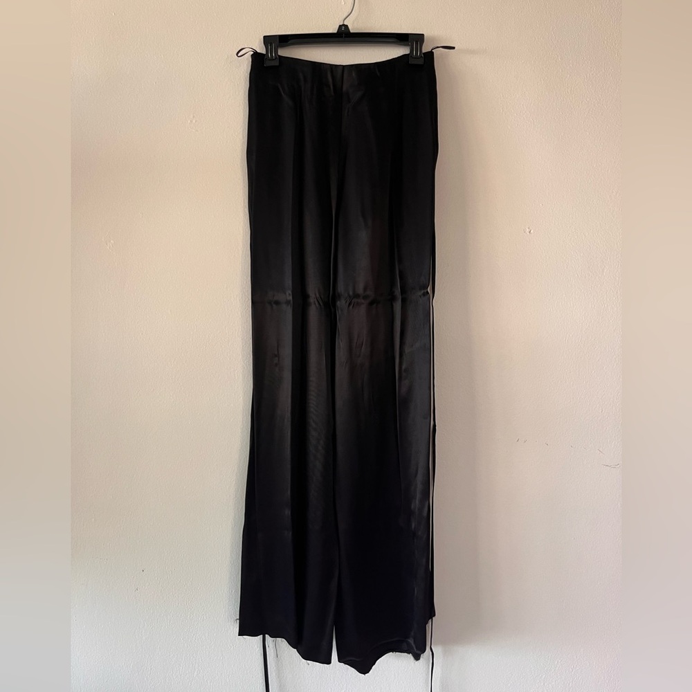 Zara satin black long pants